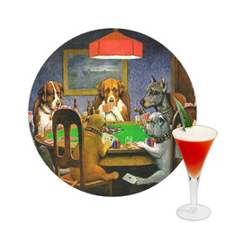 Dogs Playing Poker by C.M.Coolidge Printed Drink Topper -  2.5"