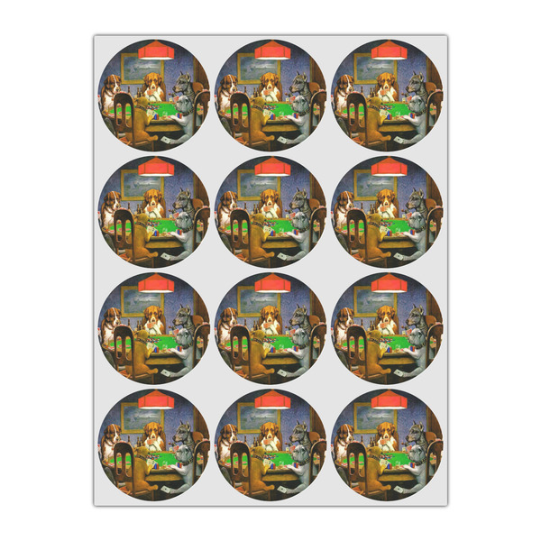 Dogs Playing Poker by C.M.Coolidge Drink Topper - Small - Set of 12