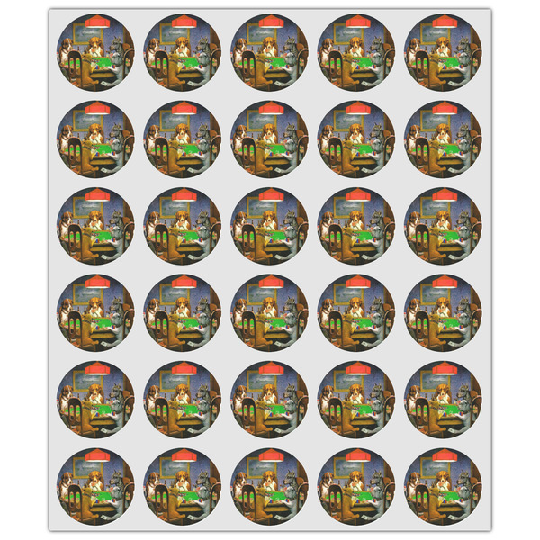 Dogs Playing Poker by C.M.Coolidge Drink Topper - XSmall - Set of 30