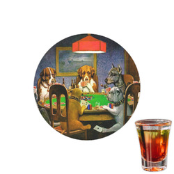Dogs Playing Poker by C.M.Coolidge Printed Drink Topper - 1.5"