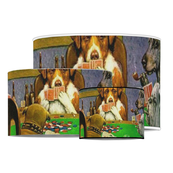 Dogs Playing Poker by C.M.Coolidge Drum Lampshades - MAIN