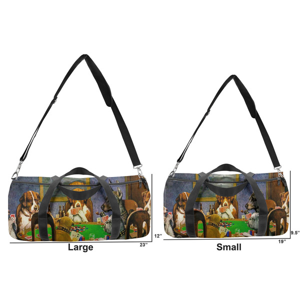Dogs Playing Poker by C.M.Coolidge Duffle Bag Small and Large