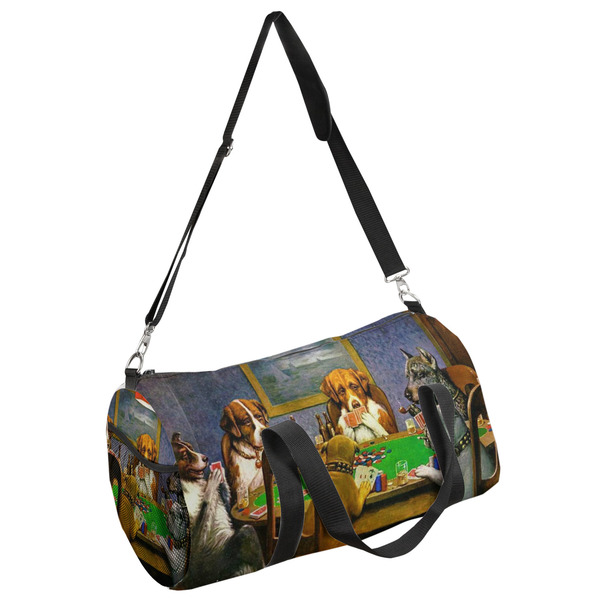 Custom Dogs Playing Poker by C.M.Coolidge Duffel Bag - Large