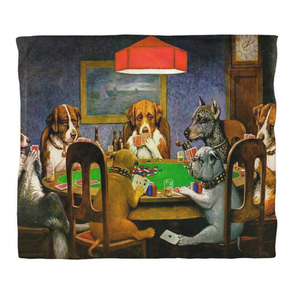 Dogs Playing Poker by C.M.Coolidge Duvet Cover - King - Front