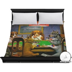 Dogs Playing Poker 1903 C.M.Coolidge Duvet Cover - King