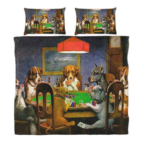 Dogs Playing Poker by C.M.Coolidge Duvet Cover Set - King - Alt Approval
