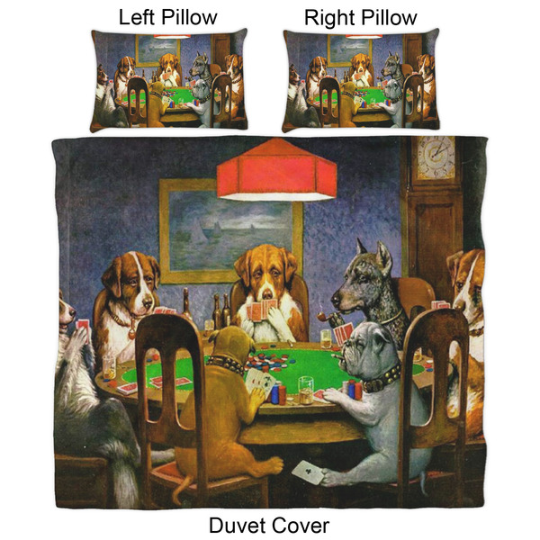 Dogs Playing Poker by C.M.Coolidge Duvet Cover Set - King - Approval