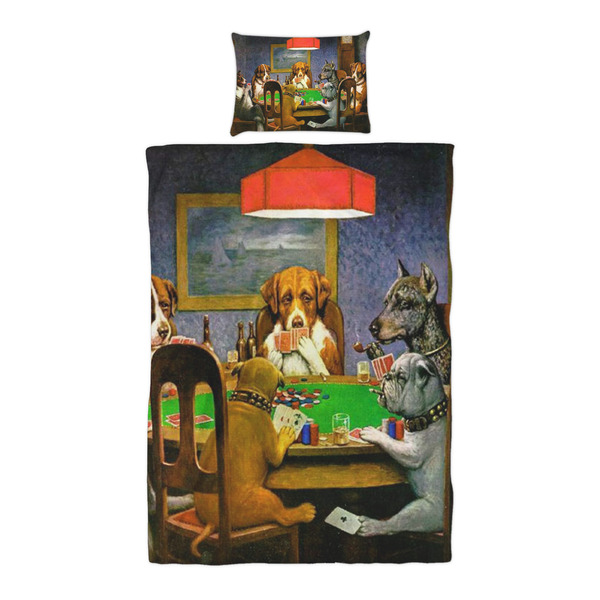 Dogs Playing Poker by C.M.Coolidge Duvet Cover Set - Twin XL - Alt Approval