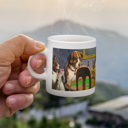 Dogs Playing Poker by C.M.Coolidge Single Shot Espresso Cup - Single