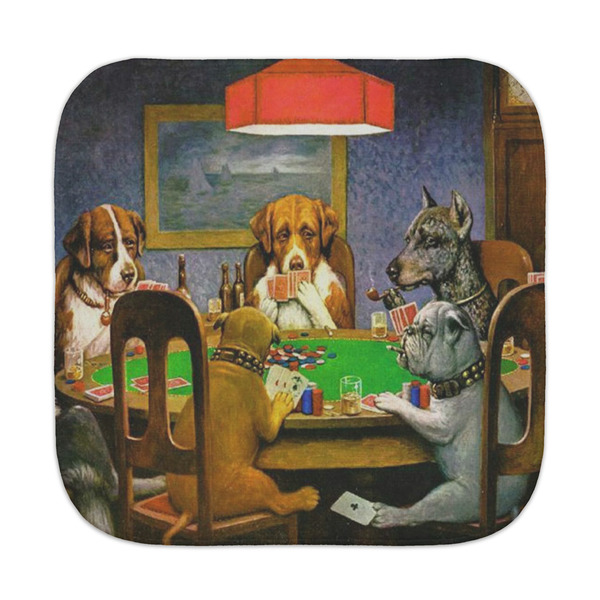 Custom Dogs Playing Poker by C.M.Coolidge Face Towel