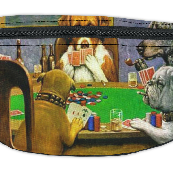 Dogs Playing Poker by C.M.Coolidge Fanny Pack - Closeup