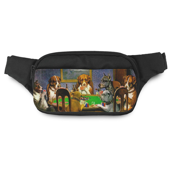 Custom Dogs Playing Poker by C.M.Coolidge Fanny Pack - Modern Style