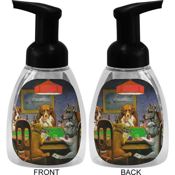 Dogs Playing Poker by C.M.Coolidge Foam Soap Bottle (Front & Back)