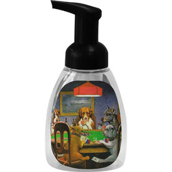 Dogs Playing Poker by C.M.Coolidge Foam Soap Bottle - Black