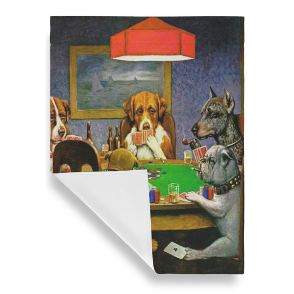 Dogs Playing Poker by C.M.Coolidge Garden Flags - Large - Single Sided - FRONT FOLDED