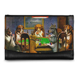 Dogs Playing Poker by C.M.Coolidge Genuine Leather Women's Wallet - Small