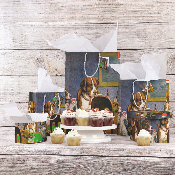 Dogs Playing Poker by C.M.Coolidge Gift Bags - In Context