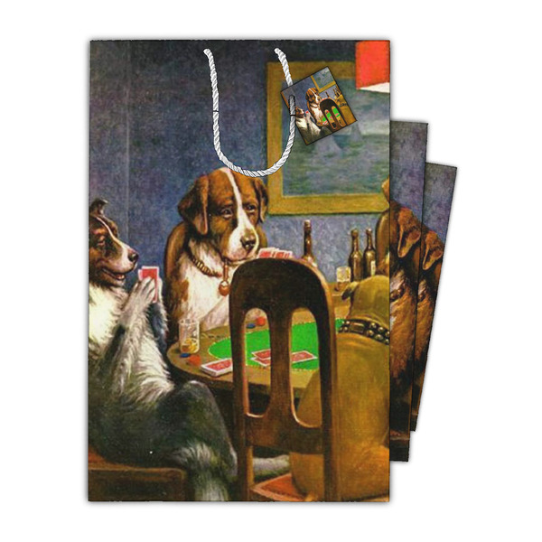 Dogs Playing Poker by C.M.Coolidge Gift Bags - Parent/Main