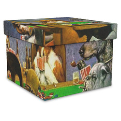 Dogs Playing Poker by C.M.Coolidge Gift Box with Lid - Canvas Wrapped - X-Large