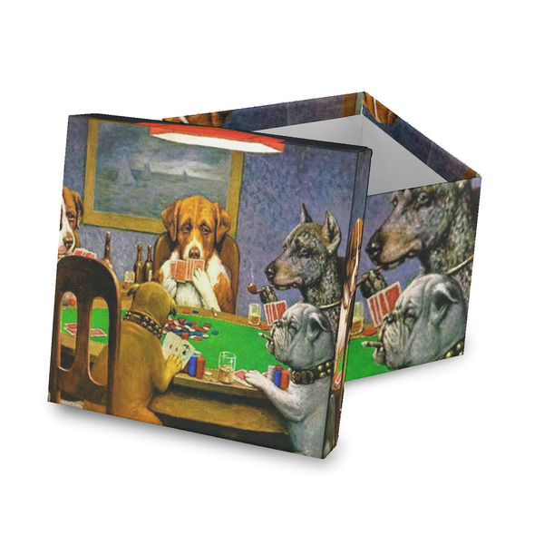 Custom Dogs Playing Poker by C.M.Coolidge Gift Box with Lid - Canvas Wrapped