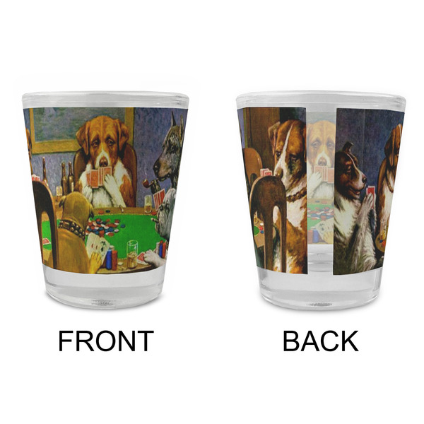 Dogs Playing Poker by C.M.Coolidge Glass Shot Glass - Standard - APPROVAL