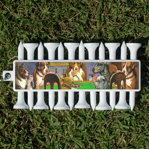 Custom Dogs Playing Poker 1903 C.M.Coolidge Golf Tees & Ball Markers Set