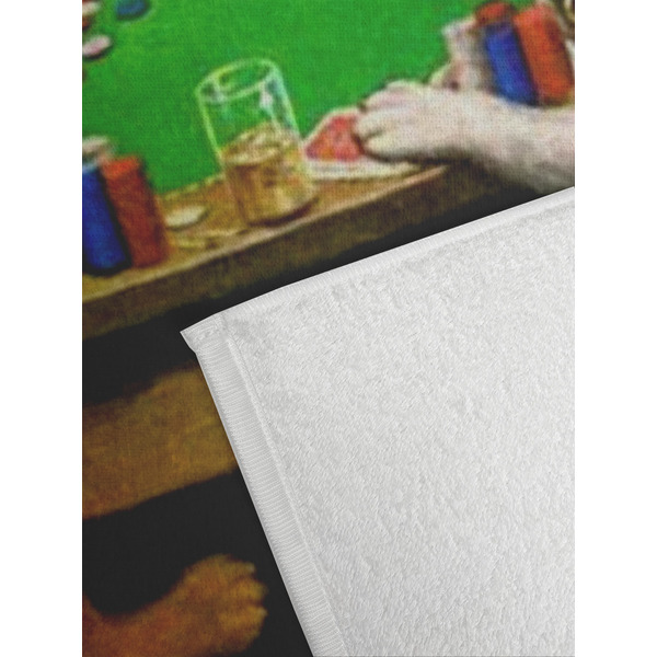 Dogs Playing Poker by C.M.Coolidge Golf Towel - Detail