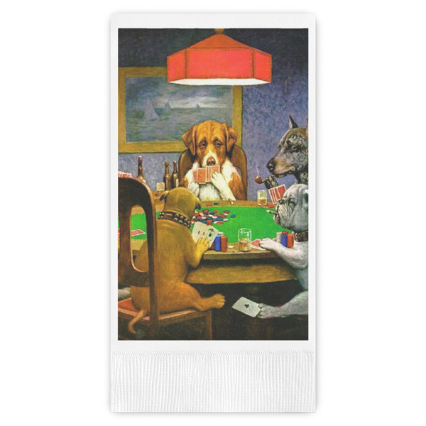 Custom Dogs Playing Poker by C.M.Coolidge Guest Napkins - Full Color - Embossed Edge