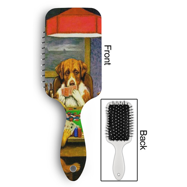 Dogs Playing Poker by C.M.Coolidge Hair Brush - Approval