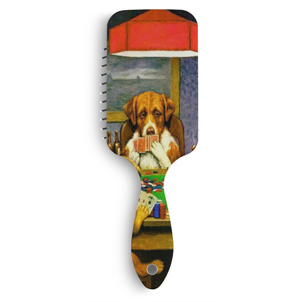Custom Dogs Playing Poker by C.M.Coolidge Hair Brushes
