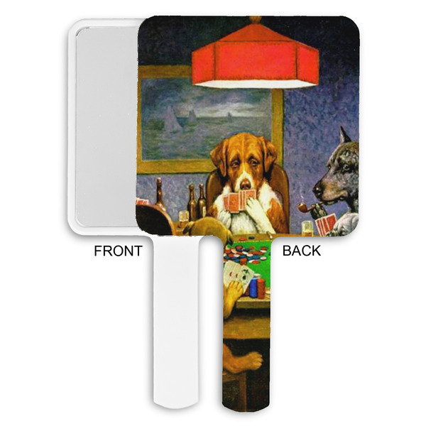 Dogs Playing Poker by C.M.Coolidge Hand Mirrors - Approval