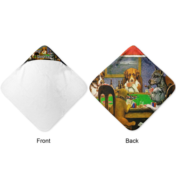 Dogs Playing Poker by C.M.Coolidge Hooded Baby Towel- Approval