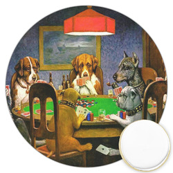 Dogs Playing Poker by C.M.Coolidge Printed Cookie Topper - 3.25"