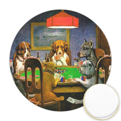 Dogs Playing Poker by C.M.Coolidge Printed Cookie Topper - 2.5"