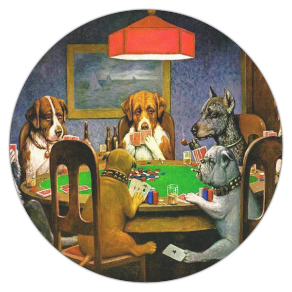 Dogs Playing Poker by C.M.Coolidge Icing Circle - Medium - Single