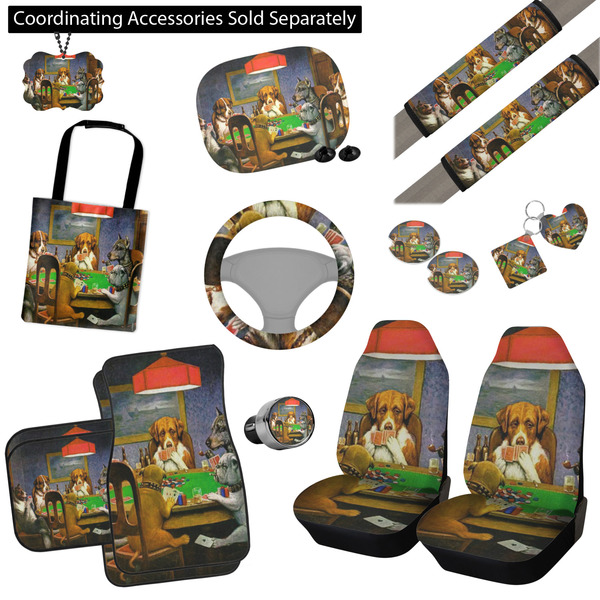 Dogs Playing Poker by C.M.Coolidge Interior Car Accessories