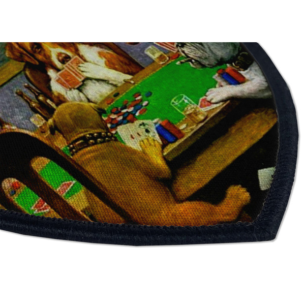 Dogs Playing Poker by C.M.Coolidge Iron on Shield 3 Detail