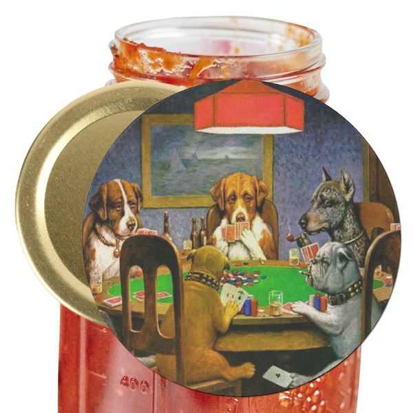 Custom Dogs Playing Poker by C.M.Coolidge Jar Opener
