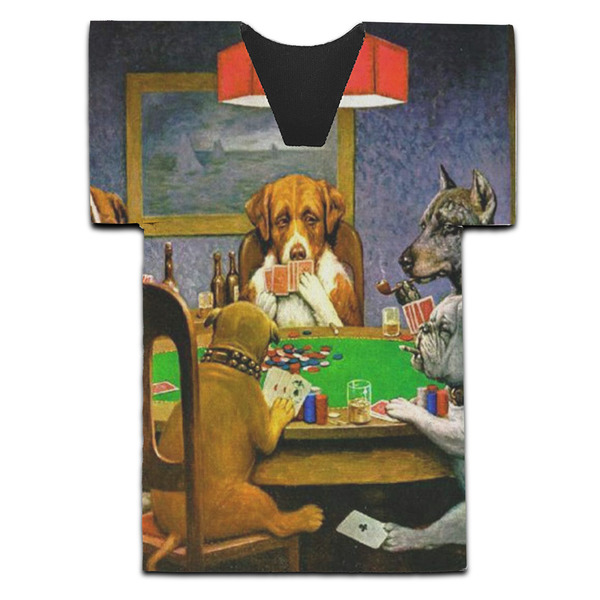 Custom Dogs Playing Poker by C.M.Coolidge Jersey Bottle Cooler