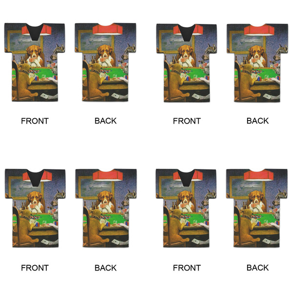 Dogs Playing Poker by C.M.Coolidge Jersey Bottle Cooler - Set of 4 - APPROVAL