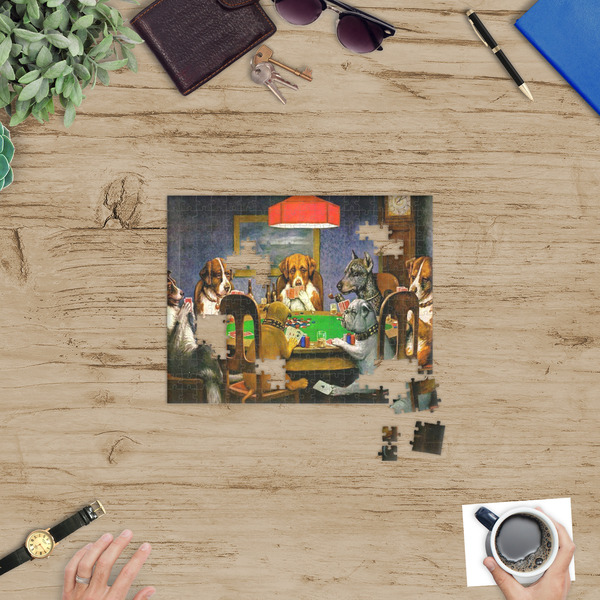 Dogs Playing Poker by C.M.Coolidge Jigsaw Puzzle 252 Piece - In Context