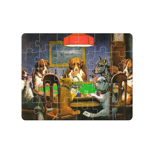 Custom Dogs Playing Poker by C.M.Coolidge Jigsaw Puzzles