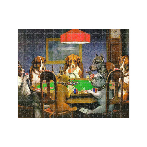 Custom Dogs Playing Poker by C.M.Coolidge 500 pc Jigsaw Puzzle