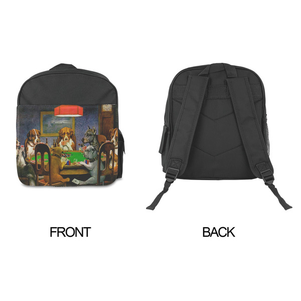 Dogs Playing Poker by C.M.Coolidge Kid's Backpack - Approval