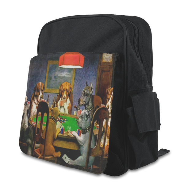 Custom Dogs Playing Poker by C.M.Coolidge Preschool Backpack