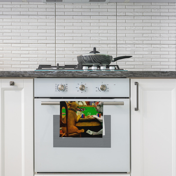 Dogs Playing Poker by C.M.Coolidge Kitchen Towel - Poly Cotton - Lifestyle