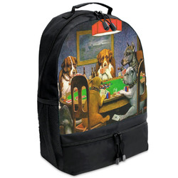 Dogs Playing Poker by C.M.Coolidge Backpacks - Black