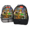 Dogs Playing Poker by C.M.Coolidge Large Backpacks - Both