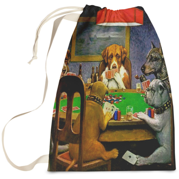 Custom Dogs Playing Poker by C.M.Coolidge Laundry Bag