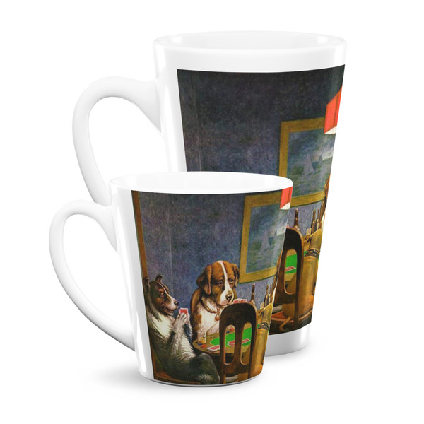 Dogs Playing Poker by C.M.Coolidge Latte Mugs Main